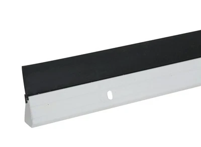 Sello inferior de puerta de aluminio blanco barrido 1 5/8" x 36" bloque viento y tiro debajo del pato Foto 1 de 4