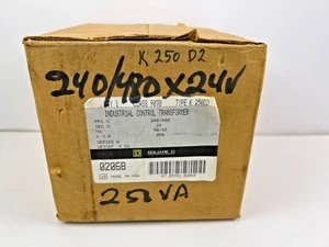 NOS SQUARE D 9070K250D2, .250 KVA 240/480 X 24 VOLT CONTROL TRANSFORMER - Picture 1 of 4