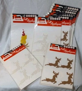 Vintage Christmas Felt Appliques  Lot of 15 Walco  Press On USA - Picture 1 of 5