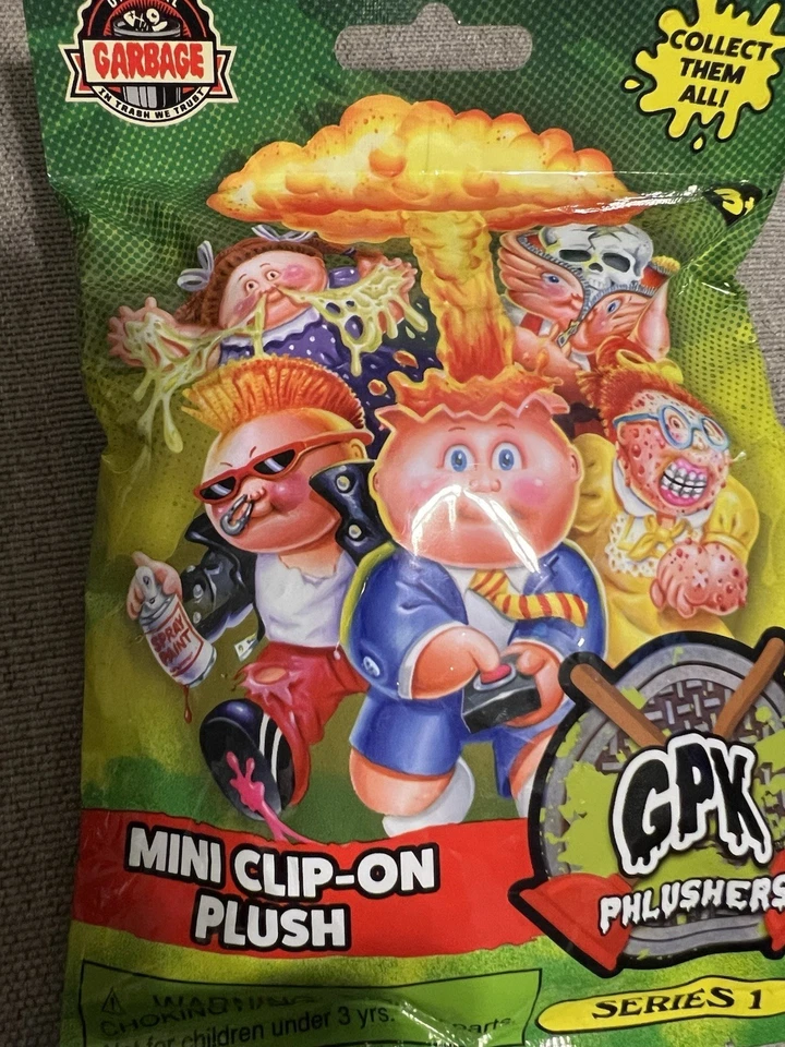 Topps Garbage Pail Kids Phlushers - Serie 1 Mini Peluche Misterioso con Clip - PACK Foto 1 de 1