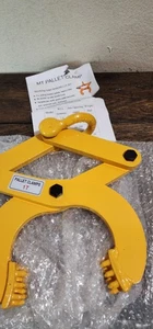 Pallet Puller Clamp 1T/2204LBS Steel Single Scissor Hook Puller 5 Inch Yellow - Picture 1 of 5