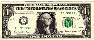 $1 2021 Fancy Serial L10199999H - Picture 1 of 1