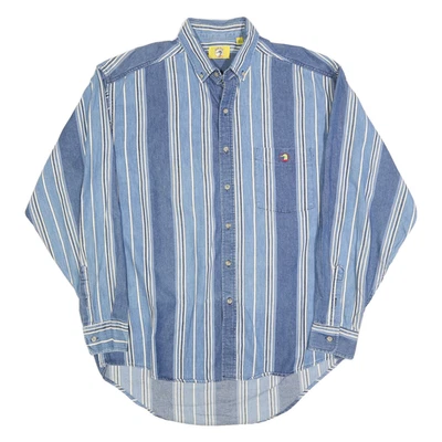 DUCK HEAD Mens Blue & White Stripe Cotton Shirt XL Classic Button-Down Collar - Image 1 of 4