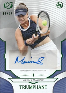 2025 Topps Triumphant Tennis Auto Marina Stakusic Blue /75 - Bild 1 von 2
