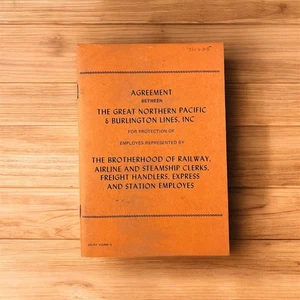 Vintage Agreement Book Great Northern Pacific & Burlington Lines Inc. - Picture 1 of 8