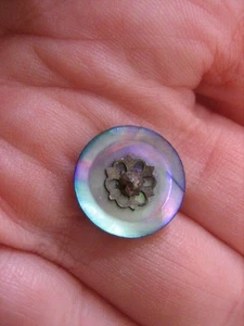 De colección 9/16" Teñido Azul MOP Madreperla Shell Botón, Rueda de Reloj - PP3 - Imagen 1 de 4