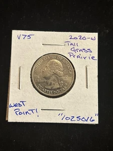 2020 W Tall Grass Prairie Quarter V75 West Point Circulated "1025016" - Bild 1 von 24