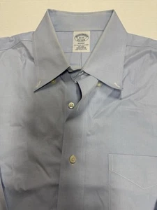 Brooks Brothers Hemd Herren 16/33 Regent Fit Blau Baumwolle Top Zustand - Bild 1 von 4