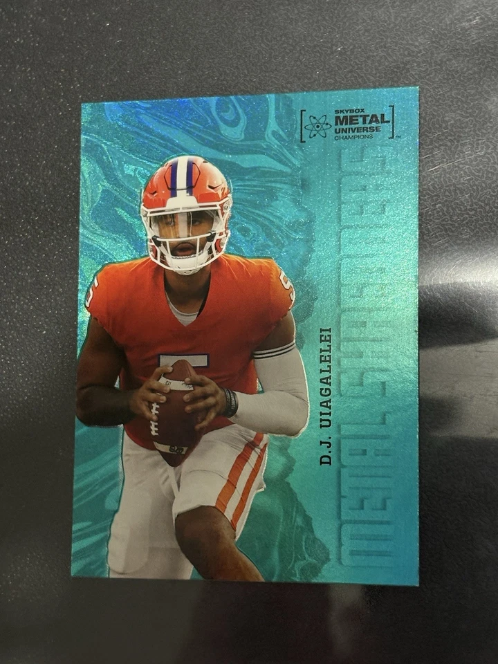 2022 SkyBox Metal Universe Champions #108 D.J. Uiagalelei Aqua Card - Image 1 of 2