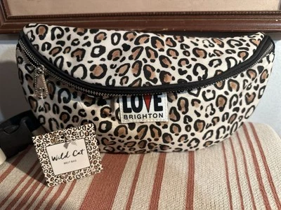 Brighton Wild Cat Belt Bag Womens Brown White Animal Print Modern Travel - Image 1 of 4