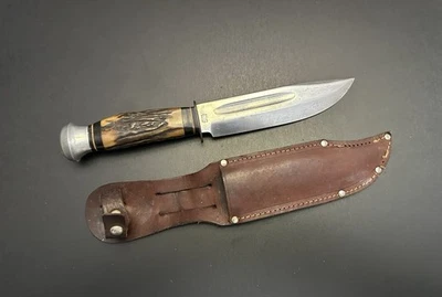 Vintage,  PIC, Stag Hunting Bowie Knife - Solingen Germany - Image 1 of 4