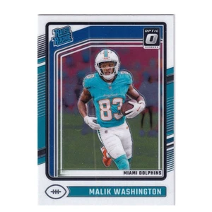 2024 Donruss #397 Malik Washington Optic Rated Rookie Miami Dolphins - Picture 1 of 3