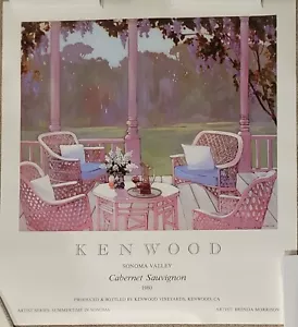 Vintage Kenwood Sonoma Valley Cabernet Sauvignon 1980 Artist Series Poster - Picture 1 of 3