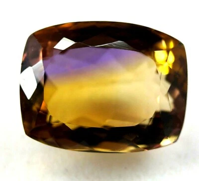 EGL Certified 11.90 Ct Natural Purple & Yellow Ametrine Sparkling AAA+ Gemstone  - Image 1 of 4