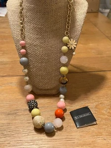 RJ Graziano Multi Color Beads Necklace Gold Tone NEW - Picture 1 of 5