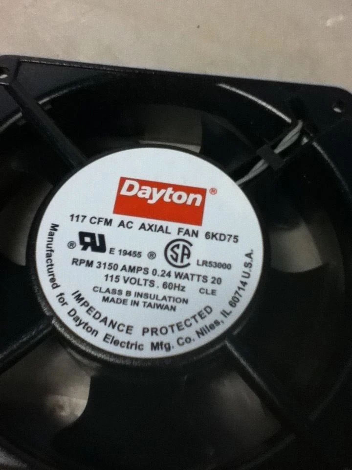 Dayton AC Axial Fan 6KD75 117 CFM 115 Volt