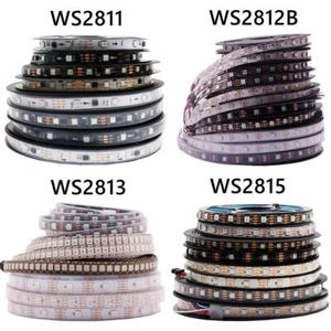 WS2811 WS2812B WS2813 WS2815 5050RGB LED Strip Lights Addressable 30/60 DC5V/12V - Picture 1 of 18
