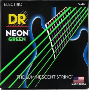 DR NGE-9 Neon Hi-Def Green Electric Guitar strings 9-42 - Picture 1 of 2