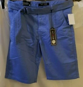 Pantalones Cortos Chinos Para Hombre WT02 Azul con Bolsillos para Cinturón 32 Nuevos Informales Ropa Regalo - Imagen 1 de 7