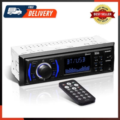 616UAB Car Stereo with Bluetooth - Single DIN, MP3, USB, Aux-In, AM/FM - Image 1 of 4