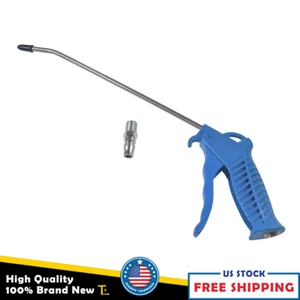 13" Long Offset Angle Nozzle Air Blow Gun with Pistol Grip Brass Pistol Blue - Picture 1 of 5