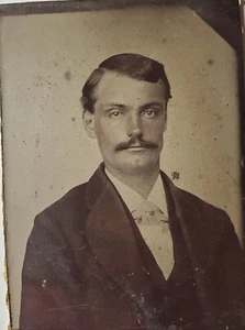 Antique Tintype Portrait Of A Man Small Print  - Picture 1 of 4