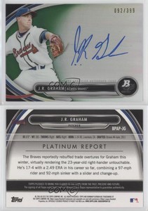 2013 Bowman Platinum Prospects Green Refractor /399 JR Graham #BPAP-JG Auto