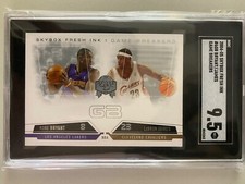 KOBE BRYANT LEBRON JAMES 2004-05 Skybox Fresh Ink Game Breakers SGC 9.5 LAKERS