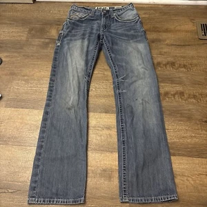 Ariat Jeans Mens 29x34 M4 Blue Relaxed Boot Cut Low Rise Jeans Work Cowboy - Picture 1 of 7
