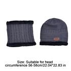 Men's Winter Beanie Hat & Scarf Set Warm Fleece Knitted B6 Caps Unisex L7 O9B5