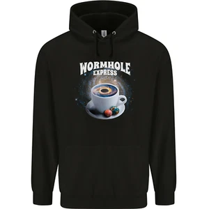 Wormhole Express Funny Coffee Planets Space Childrens Kids Hoodie - Picture 1 of 3