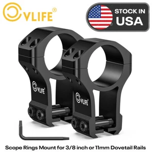 High Profile 1inch Diameter Rings Scope Mount for 3/8 inch or 11mm Dovetail Rail - Picture 1 of 8