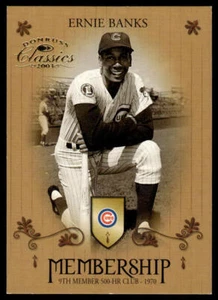 2003 Donruss Classics Ernie Banks #M8 Membership #'d /2500 Chicago Cubs - Picture 1 of 2