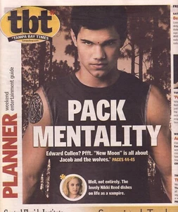 2009 Local TBT Newsprint Magazine Twilight Jacob Taylor Lautner New Moon Wolves - Picture 1 of 4
