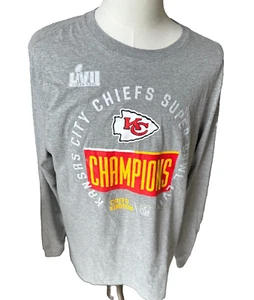 Nike NFL Kansas City Chiefs Superbowl LVII Vintage Mens Tee Shirt Large - Picture 1 of 6