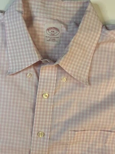 Brooks Brothers Herren Hemd Gr. XXL Langarm weiß hellrosa kleine Karos - Bild 1 von 17