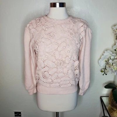 Suéter Jaclyn Smith Mujer Rosa Claro Suave Seda Mezcla Angora Talla M "Usado" Foto 1 de 4