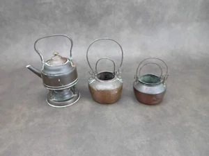 Vintage Copper Glue Pots & Kettle - Picture 1 of 14