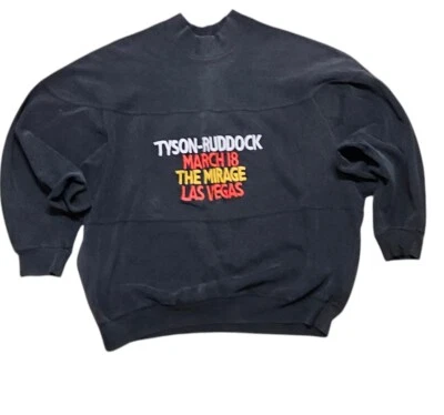 1980s Mike Tyson Vs Ruddock Men's Large Las Mirage Crewneck - Image 1 of 4
