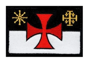 Templar Knight Crusader infidel Flag Hook Patch (MTC1)  - Picture 1 of 1