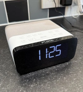 PURE Siesta Rise S240 DAB FM Alarm Clock Radio With Power Supply White - Picture 1 of 18