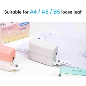Portable 6 Hole Paper Puncher for A4 B5 A5 Loose Leaf up to 3 Sheets Capacity - Picture 1 of 12