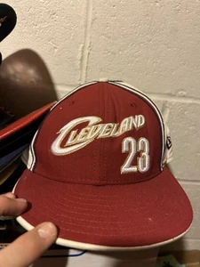 NEW ERA Cleveland Cavaliers Lebron James #23 Fitted Wool Hat Made in USA 7 1/4 - Picture 1 of 3