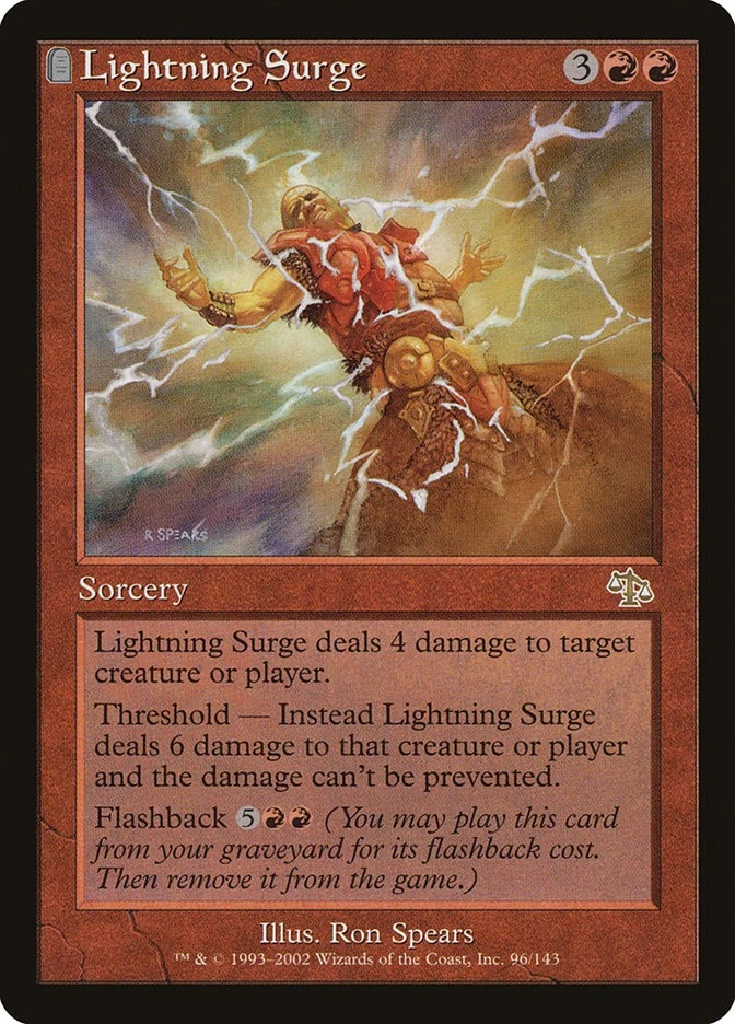 MTG Magic the Gathering Lightning Surge (96/143) Judgment MP - Image 1 of 1