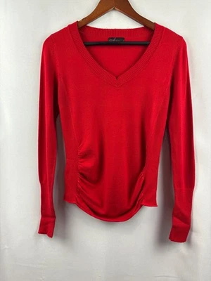 Takeout Womens Red V-Neck Sweater Medium - Image 1 of 4