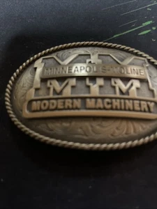 Vintage 1980s Limited Edition Minneapolis Moline Belt Buckle #6 Of Only 100 - Picture 1 of 13