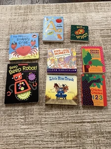 Lot of 8 - Board Books for Children's/ Kids/ Toddler Babies/Preschool/Daycare - Picture 1 of 1
