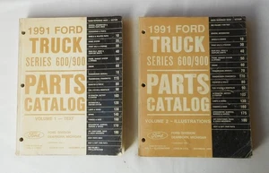 1991 FORD TRUCK SERIES 600/900 PARTS CATALOG MANUAL 2 VOLUME SET  ORIGINAL - Bild 1 von 1