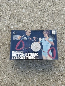 Button & String Exercise Thing vtg equipment, Healthways 1976 toning NOS SEALED - Picture 1 of 5