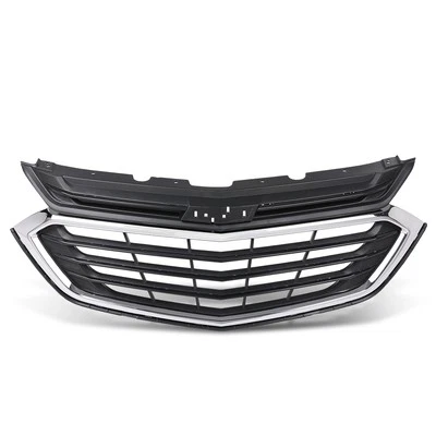 Fit For 18-21 Chevrolet Equinox Front Bumper Upper Grille Grill w/ Chrome Trim - Image 1 of 4